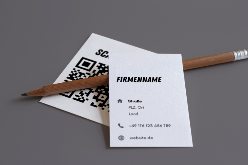 QR Classics Light Hochformat (Visitenkarten)